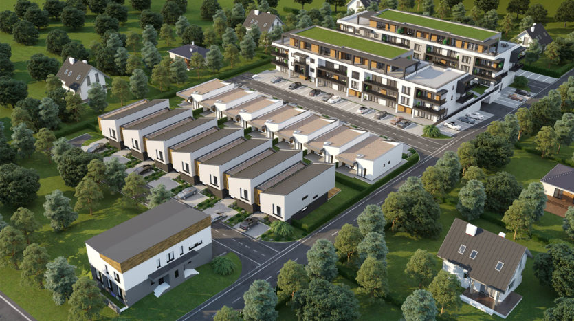 Pohľad z ulice na RajPark Residence